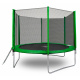 Aga SPORT TOP Trampolin,Kindertrampolin,Gartentrampolin mit Sicherheitsnetz  305 cm 10 ft Hellgrün + Schutznetz + Leiter