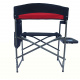Aga Campingstuhl mit Tisch & Seitentasche Rot / Schwarz  – Faltbarer Regiestuhl mit Armlehnen, Aluminiumgestell, bis 100 kg, für Outdoor, Angeln & Garten