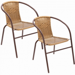 2 x Krzesło ogrodowe BISTRO - beżowe