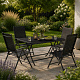 Aga Gartentisch mit Glasplatte für 2-3 Personen  BISTRO MR4358A 140x85x70 cm