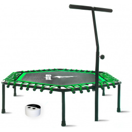 Aga Smart FITNESS Trampolin 130 cm Grün + Griff