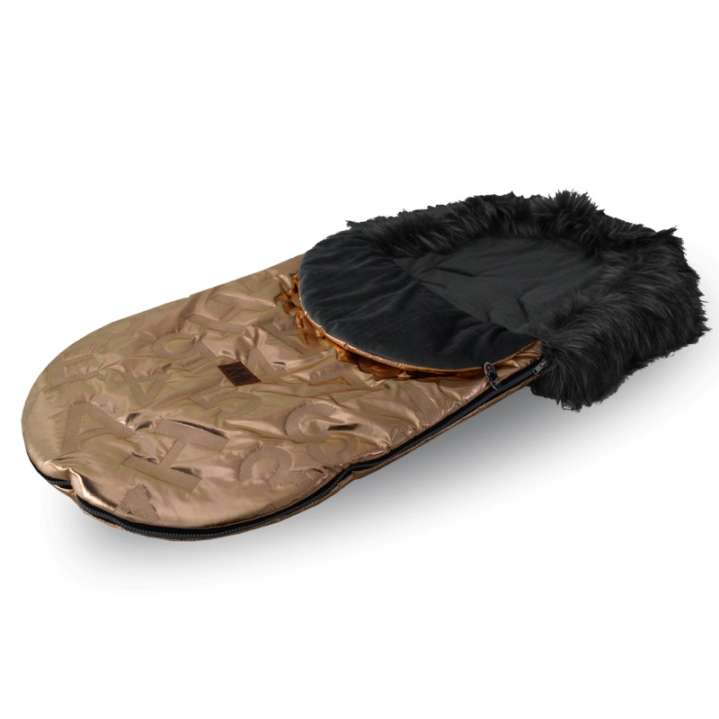 Nestor Kinder Fußsack Q1 mit Pelzmantel Bronze