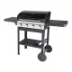 GoodHome Tippah Gasgrill,Grillwagen ausgestattet mit 4 separater Brennern Regelung