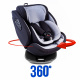 Aga Autositz i-Size 360° 0-36 kg Schwarz/Hellgrau