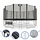 Aga SPORT PRO Trampolin 518 cm Schwarz + Sicherheitsnetz + Leiter + Schuhfach