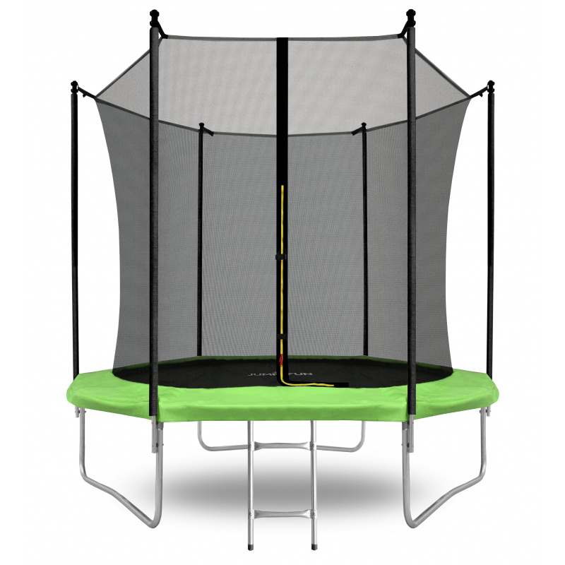 Aga SPORT FIT Trampolin 244 cm 8 ft Hellgrün + inneres Schutznetz + Leiter