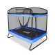 Aga Rechteckiges Trampolin, Kindertrampolin, Gartentrampolin mit Sicherheitsnetz  122x183 cm Dunkelblau + Schutznetz