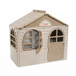 Doloni Kinder Gartenhaus Hellbraun