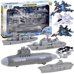 Set von Flugzeugen und Schiffen in der Seeschlacht ZA3812