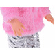 Bezaubernde Puppe 38 cm Rosa Fell und Ohren Winterkleidung ZA4767 universal