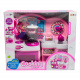 Aga4Kids Tragbare Kinderküche HAPPY COOKING mit Licht & Sound – Mini Spielküche mit Ofen, Toaster & Mixer aus Kunststoff, Rosa