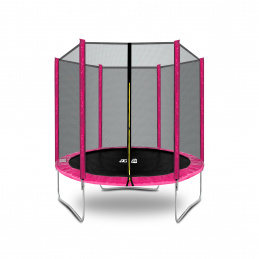Aga SPORT TOP Trampolin,Kindertrampolin mit Sicherheitsnetz  180 cm Rosa