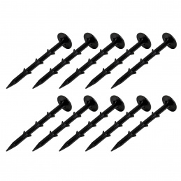  Aga Bodenanker, Erdanker 20cm, geeignet für Folien, Vliese & Netze, mit Widerhaken für sichere Fixierung im Boden, 10 Stk