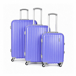 Linder Exclusiv PREMIUM COLOR ALUMINUM Hartschalenkoffer mit Aluminiumrahmen 3er Set Trolley Handgepäck Reisekoffer Koffer Leicht mit 4 Rollen Rollkoffer Hartschale TSA Schloss  MC3058  Flieder