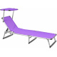 Aga Garten-Liegestuhl GARDEN EXCLUSIVE MC372310L Lila mit Baldachin