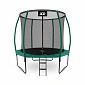 Aga SPORT EXCLUSIVE Trampolin 244 cm 8 ft Dunkelgrün,Kindertrampolin,Gartentrampolin mit Sicherheitsnetz + Schutznetz + Leiter
