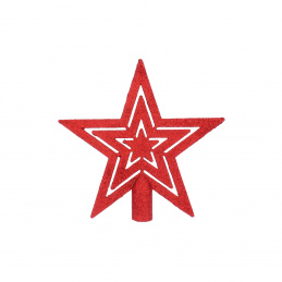 Aga Glitzer-Stern-Weihnachtsbaumspitze Rot