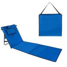 Strandmatte mit verstellbarer Rückenlehne + Kissen