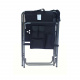 Aga Campingstuhl mit Tisch & Seitentasche Grau / Schwarz – Faltbarer Regiestuhl mit Armlehnen, Aluminiumgestell, bis 100 kg, für Outdoor, Angeln & Garten