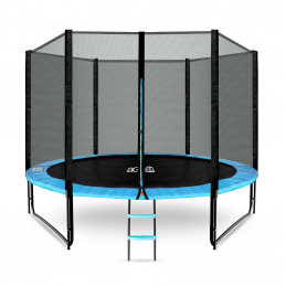 Aga SPORT PRO Trampolin 305 cm Hellblau + Sicherheitsnetz + Leiter