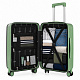 Aga Travel Handgepäck, Reisekoffer MR4674 Hellgrün, Hartschale, TSA, 4 Rollen, Teleskopgriff