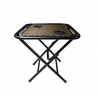 Aga Campingtisch MR53TB – Klapptisch 50x50x50 cm mit 2 Getränkehaltern – faltbar, stabil & wetterfest – kompakt für Camping & Reisen