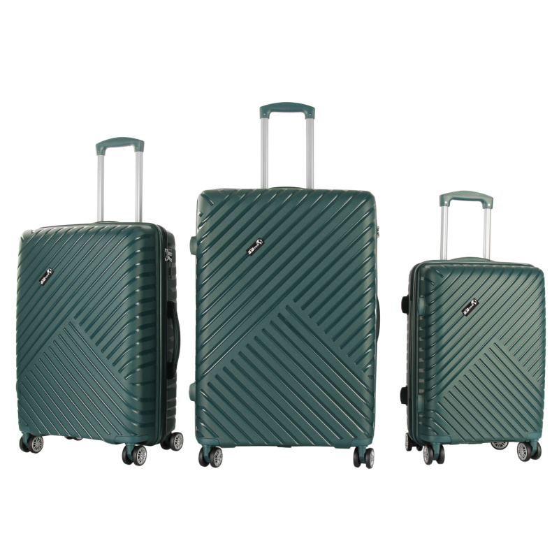 Aga Travel Reisekofferset, Kofferset  MR4677 Dunkelgrün, Hartschale, TSA, 4 Rollen, Reisekoffer, Koffer