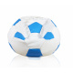 Aga Sitzsack Relaxationbag BALL XXXL Blau - Weiß + Fußstütze
