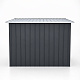 Aga Gartenhaus MR4053 – 301x214x238 cm - verzinkter Stahl – 7,2 m2 - Dunkelgrau  – Große Doppelschiebetüren – mit Lüftungsgittern