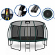 Aga SPORT EXCLUSIVE Trampolin 496 cm 16 ft Dunkelgrün, Kindertrampolin, Gartentrampolin mit Sicherheitsnetz + Sicherheitsnetz + Leiter