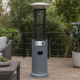 Aga Gas Heizpilz Terrassenheizstrahler – Gasheizer Heizstrahler für Terrasse & Garten MR8158 Silber