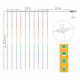 LED-Lichtvorhang 3x2,8m - multicolor