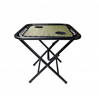 Aga Campingtisch MR49TB – Klapptisch 50x50x50 cm mit 2 Getränkehaltern – faltbar, stabil & wetterfest – kompakt für Camping & Reisen