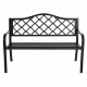 Aga Gartenbank Metall, 2-Sitzer Sitzbank, Parkbank bis 240kg belastbar, Terrassenbank für Garten, Balkon und Terrasse MR2003 127x60x89 cm