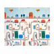 Aga4Kids Kinder Spielmatte 200x180 cm MR132 Krabbelmatte, Spielmatte doppelseitig, Spielunterlage ,Spielteppich, Spielteppich für Kinder