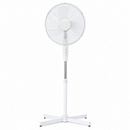 Aga Standventilator 41 cm Weiß, 3-Geschwindigkeitsstufen, Oszillation, Verstellbare höhe, 45 W