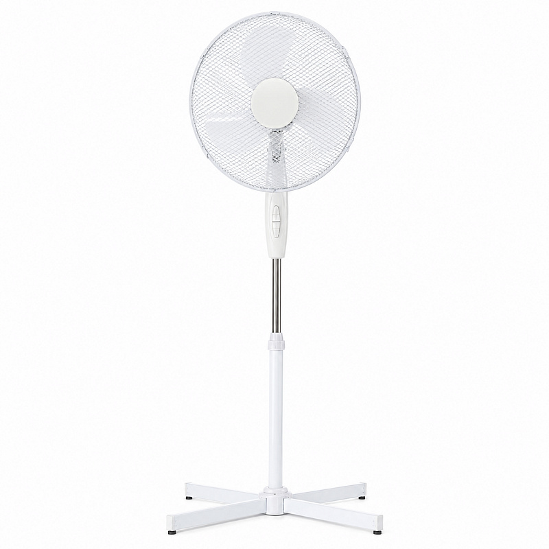 Aga Standventilator 41 cm Weiß, 3-Geschwindigkeitsstufen, Oszillation, Verstellbare höhe, 45 W