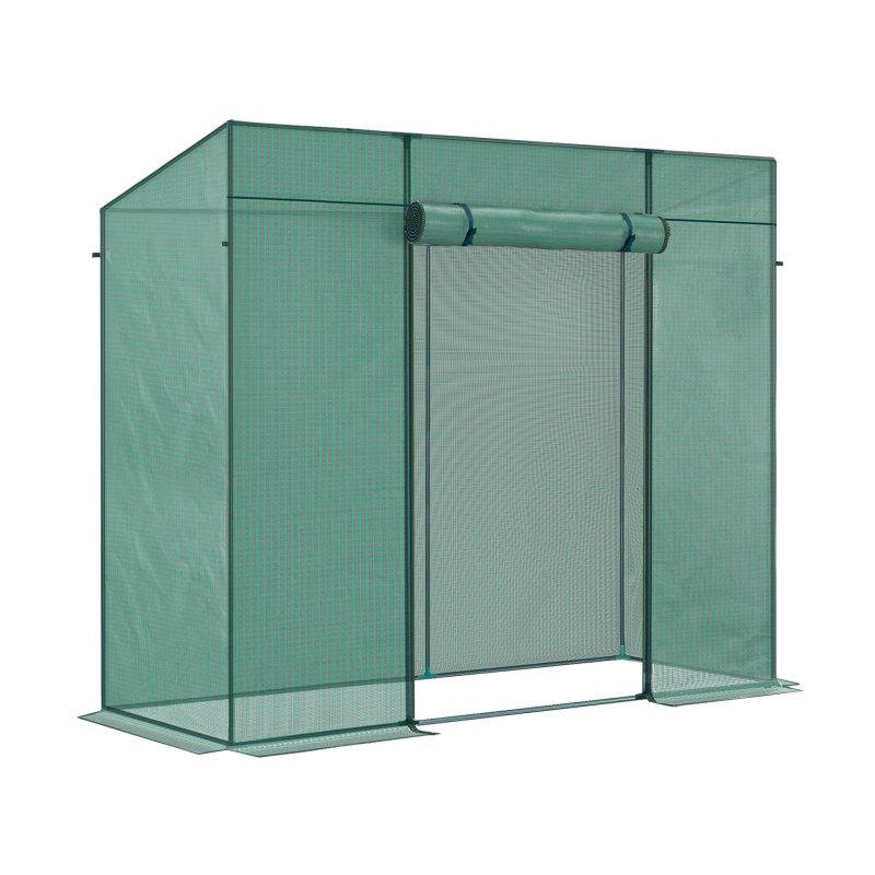 Linder Exclusiv Garten Foliengewächshaus, mit aufrollbare Tür und Fenster MC4308 169x200x77 cm