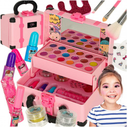 Sada na líčení a nehty make-up kosmetika stíny laky kufřík