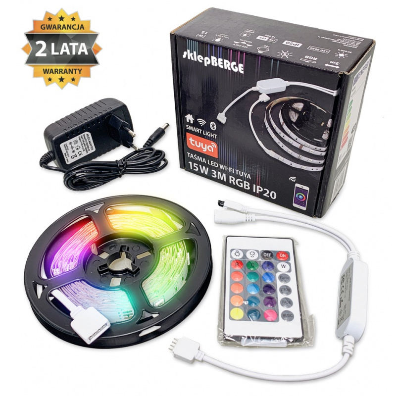 RGB-LED-Streifen LED-Stripe LED-Band - Tuya Smart Home WiFi - 3m