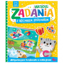 Aksjomat Wesołe zadania z kociakiem bystrzakiem. Z naklejkami 4+ KS1162 uniwersalny