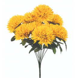 Bukiet sztucznych kwiatów żółte Chryzantemy - 58 cm