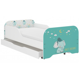 Holzspielzeug Babybett Elefant 140x70 cm