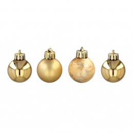 Aga Weihnachtskugeln MIX 3cm 24 Stück Gold