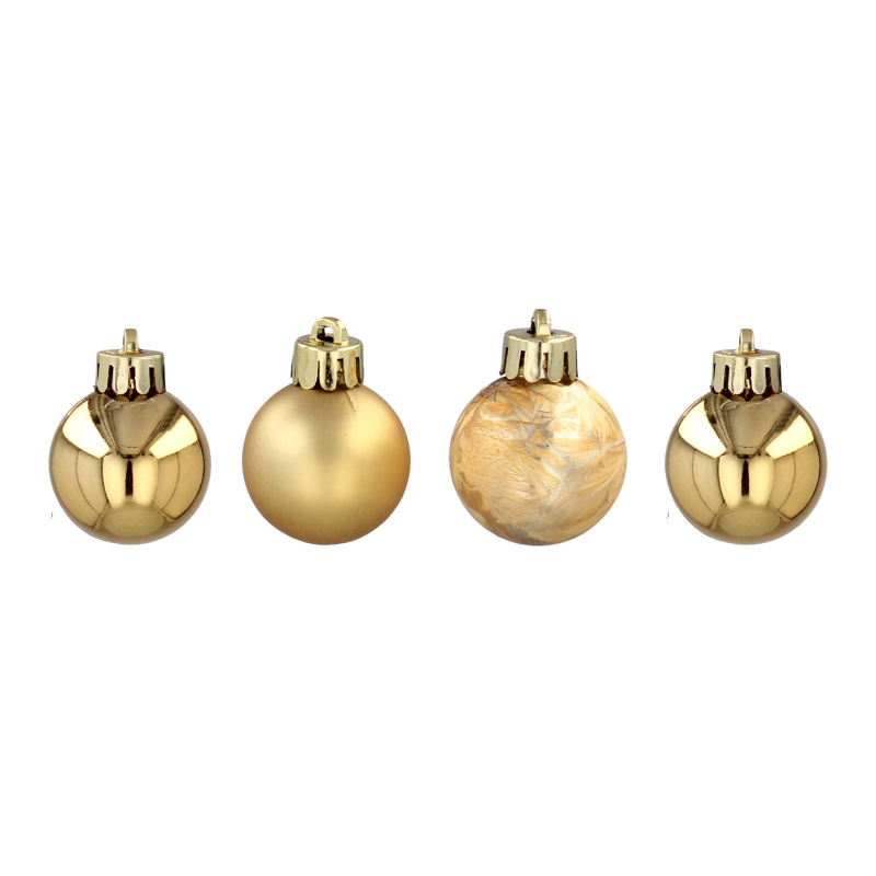Aga Weihnachtskugeln MIX 3cm 24 Stück Gold