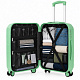 Aga Travel Gepäck-Sets Kofferset Hartschale Koffer Reisekoffer Set 3 teilig Hartschalenkoffer Rollkoffer Set mit TSA Schloss und 4 Rollen MR4669 Grün