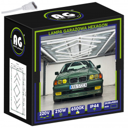 LED stropní svítidlo Hexagon IP44 - 210W - 110 lm/W - 243 x 485cm - studená bílá