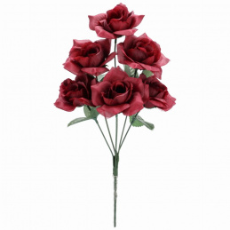 Bukiet sztucznych kwiatów bordowe Róże - 36 cm