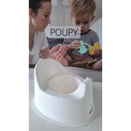 Nocnik anatomiczny z oparciem Biały  12m+ POUPY uniwersalny