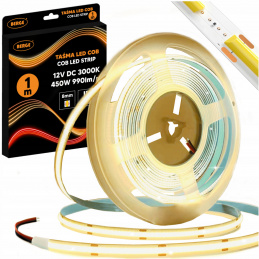 LED pásek COB Neon 12V - 480D - 9W/m - IP20 - 1m - 990lm - teplá barva